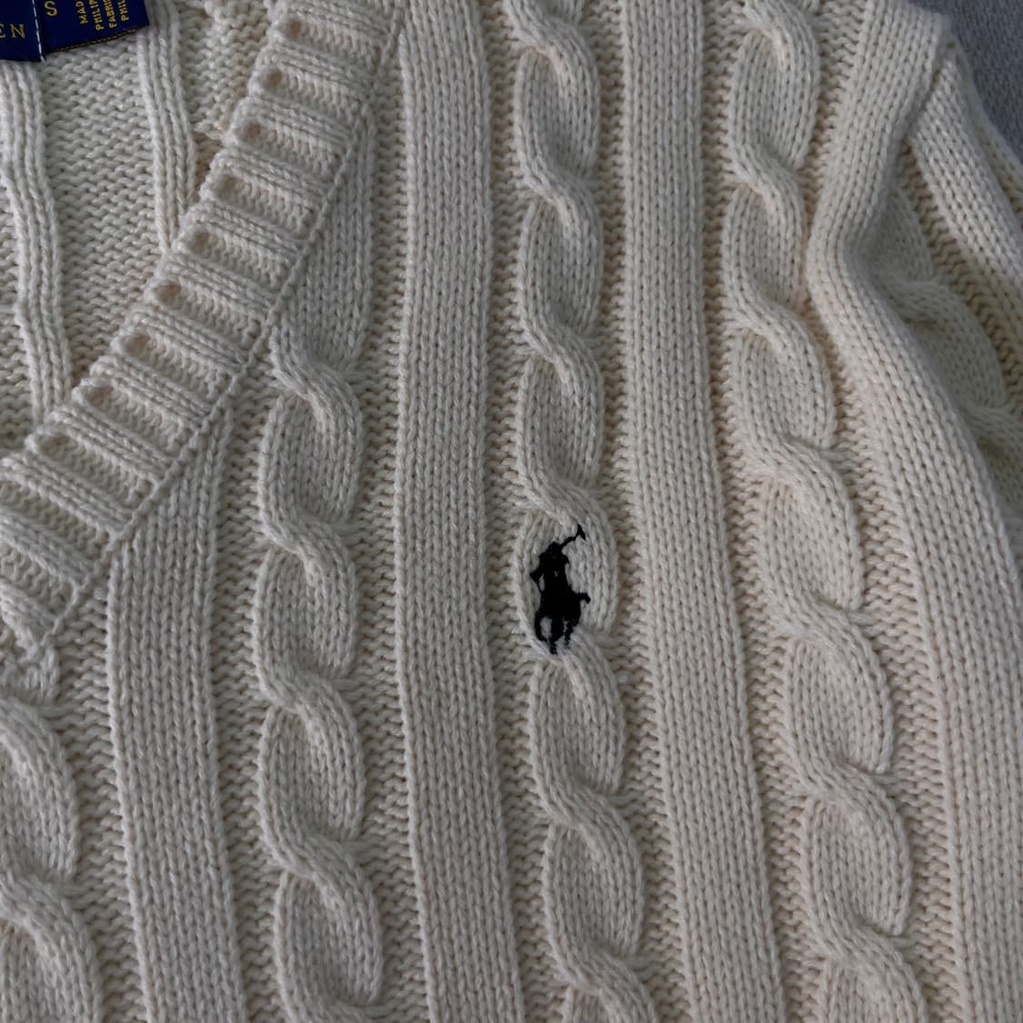 W95 폴로랄프로렌 꽈배기 브이넥 니트 상품이미지3