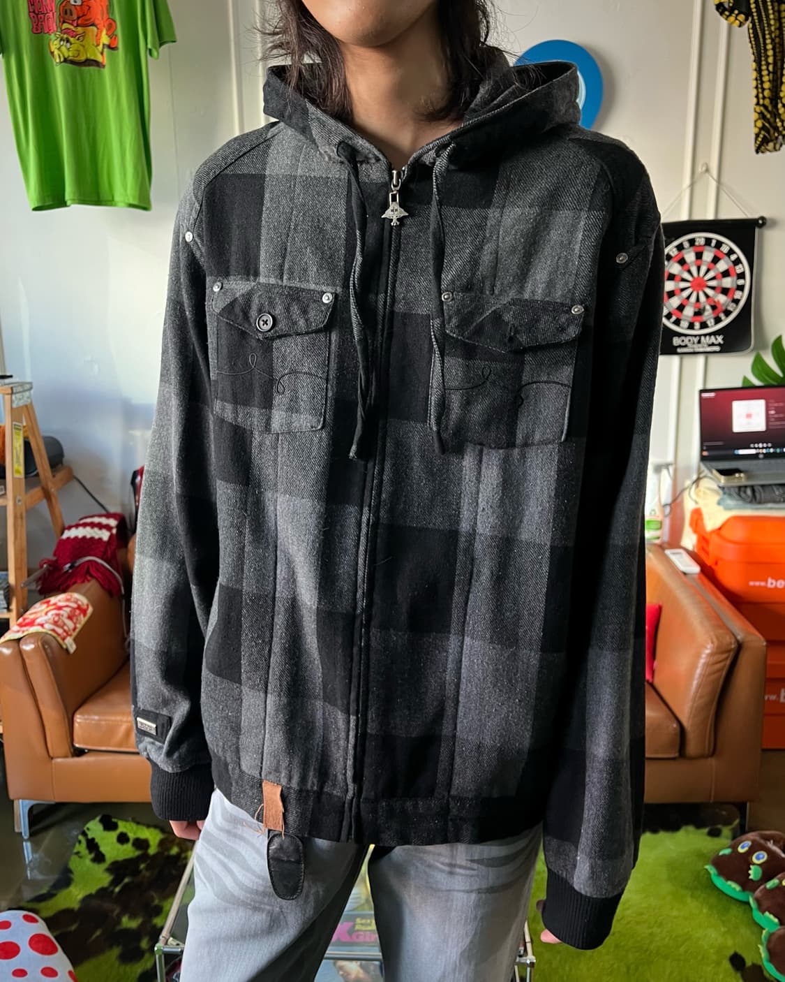 00s LRG Check Pattern Active Hood Jacket 상품이미지2