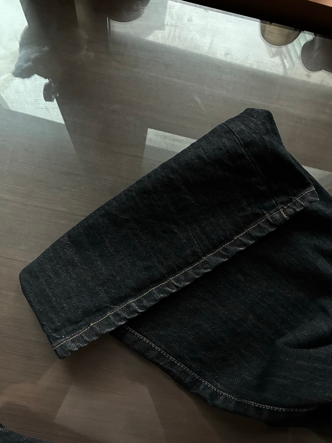 (46) 엘무드 잔느 플레어 데님 블루블랙 판매 상품이미지10