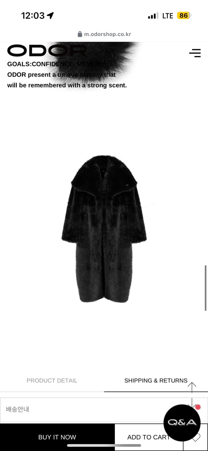 오도어 이투둘 롱 퍼자켓 코트 벨트고리있음 퍼벨트까지 세트 상품이미지2