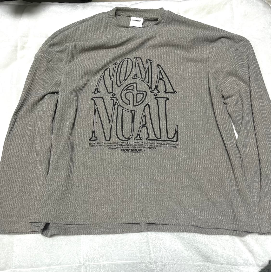 노매뉴얼 니트 롱슬리브 오트밀 L 상품이미지1