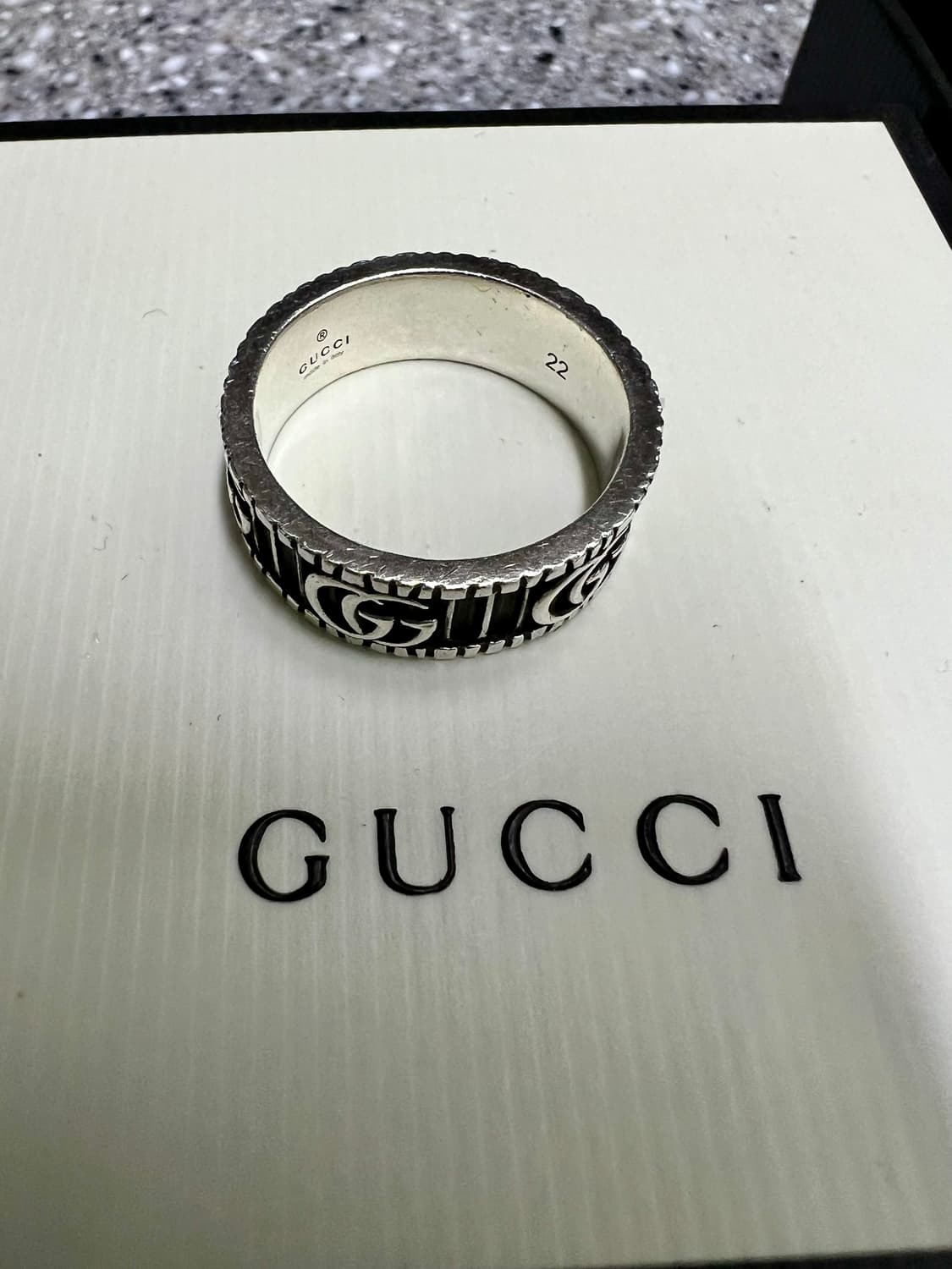 [22호] 구찌 GG 마몽 와이드링 마몬트링 실버반지 상품이미지4