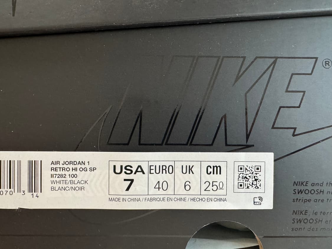 조던 1 x 프라그먼트 x 유니온 LA 하이 OG SP 상품이미지5