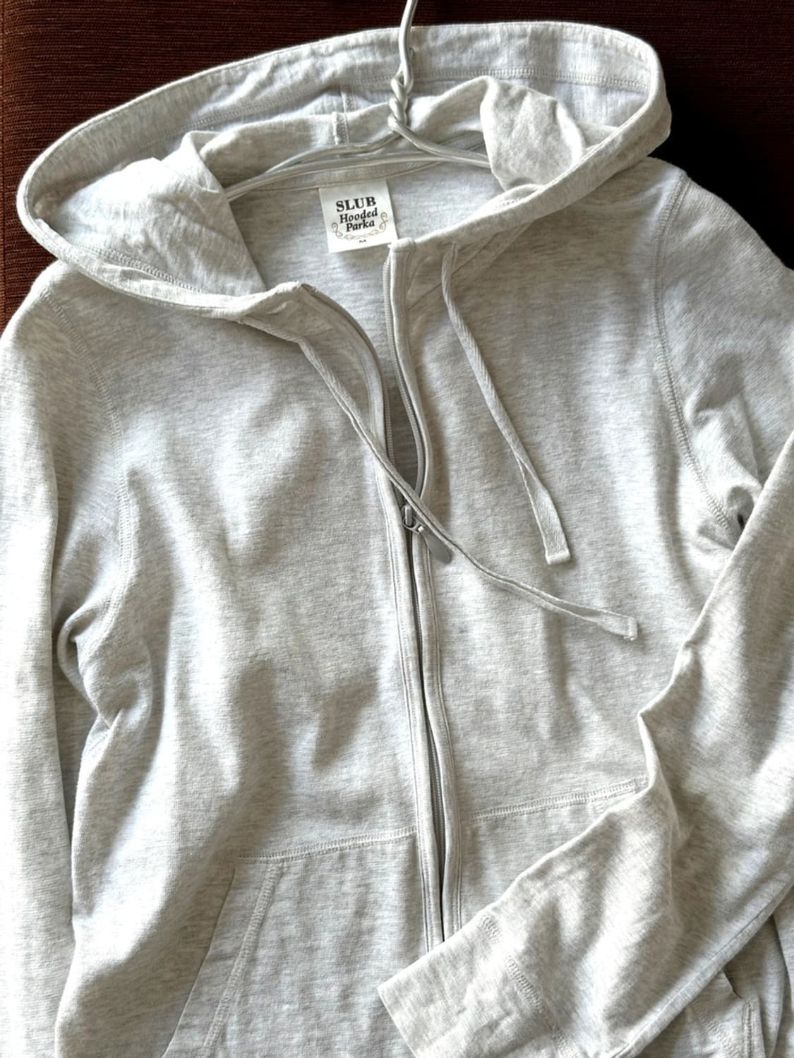 Light cotton sweat hooded zip TOP 상품이미지1