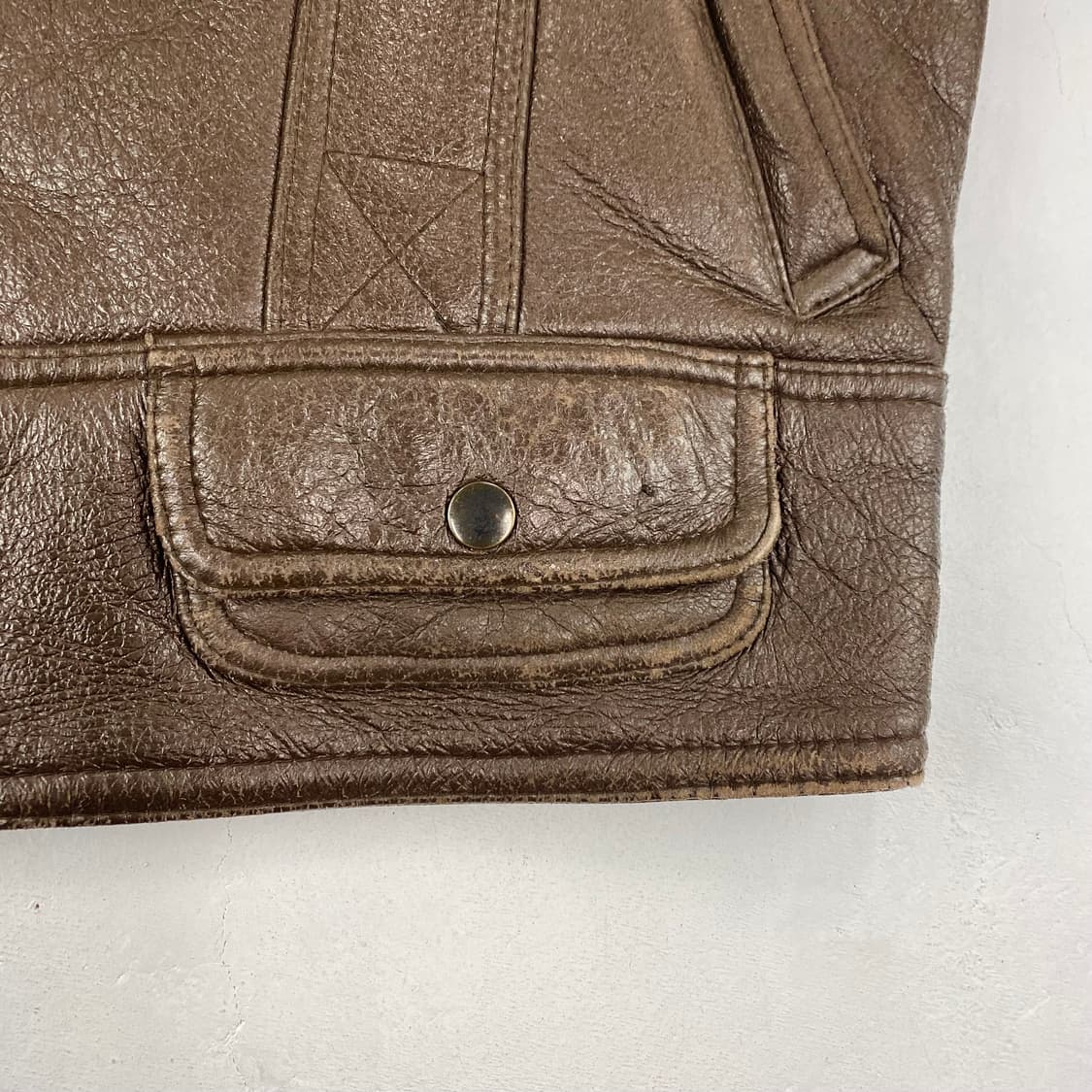 빈티지 양가죽 브라운 무스탕 자켓 (105) 상품이미지5