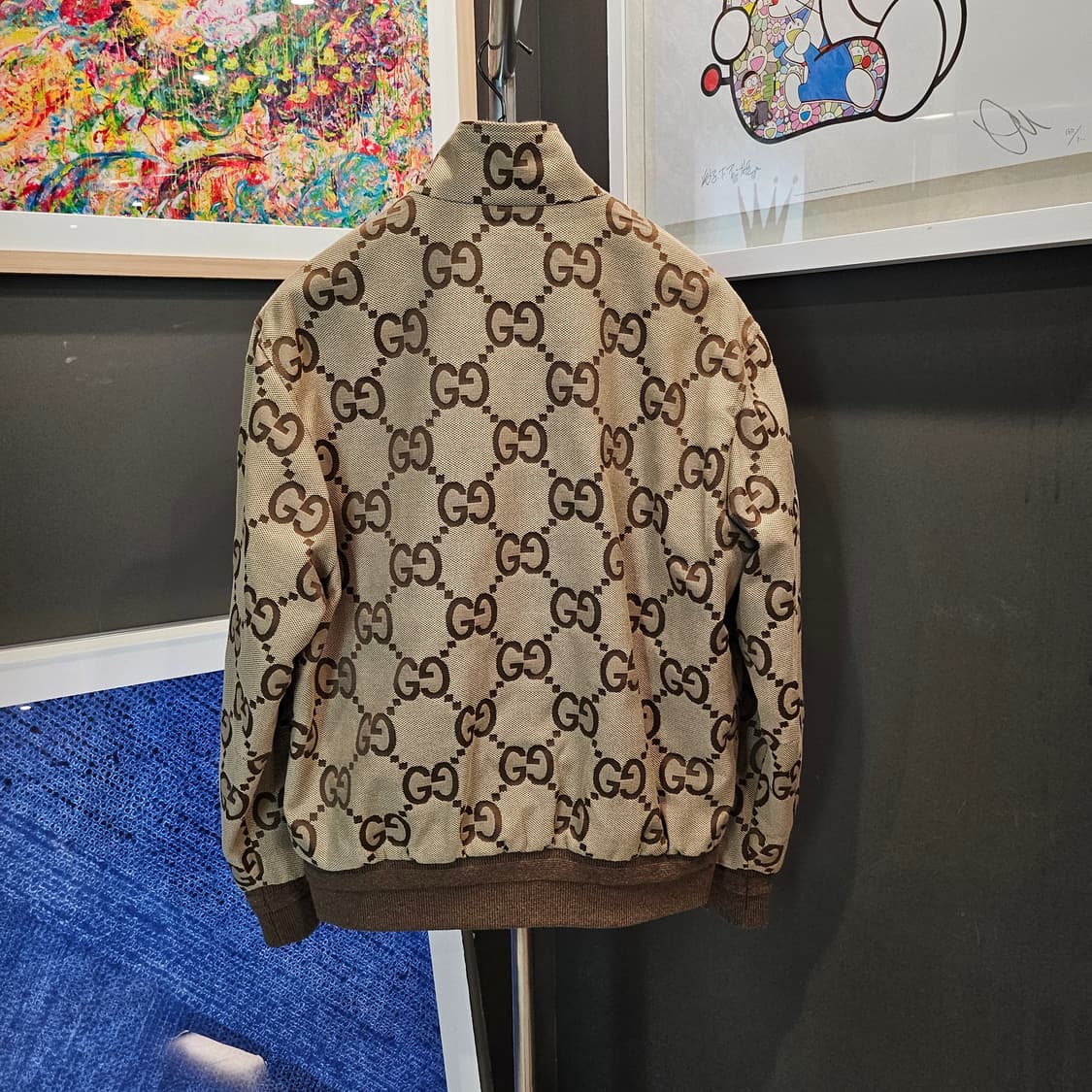 구찌 점보 GG 캔버스 자켓 베이지 에보니 점보 자켓 상품이미지4