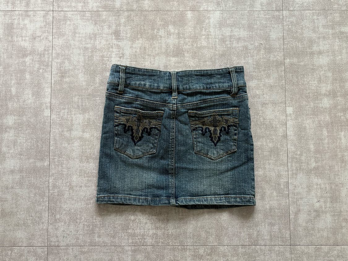 western denim mini skirt 상품이미지1
