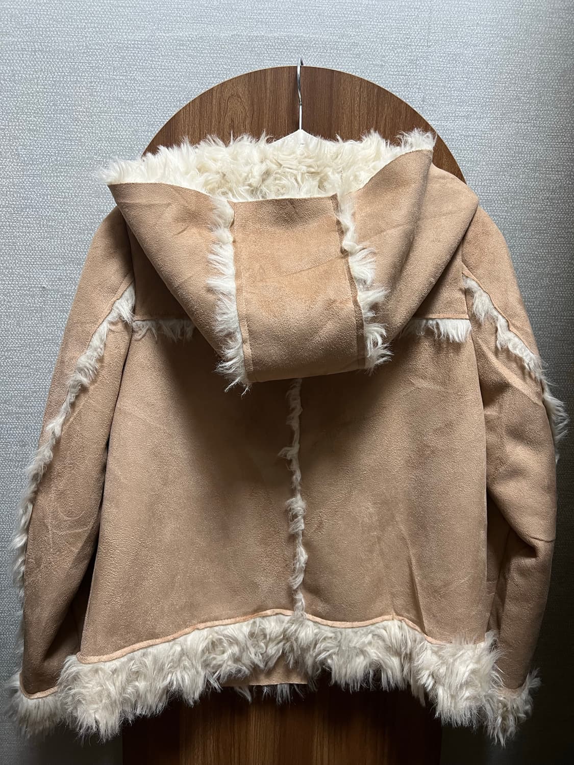 베이지+분홍 무스탕 상품이미지2