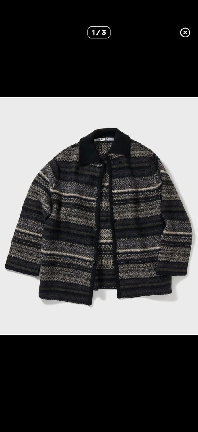 25ss PERVERZE 퍼버즈 블랭킷 보더 코트 상품이미지2
