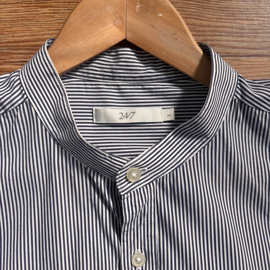 247 시리즈 셔츠 남방 박스핏 L 루즈핏 스트라이프 스판  상품이미지2
