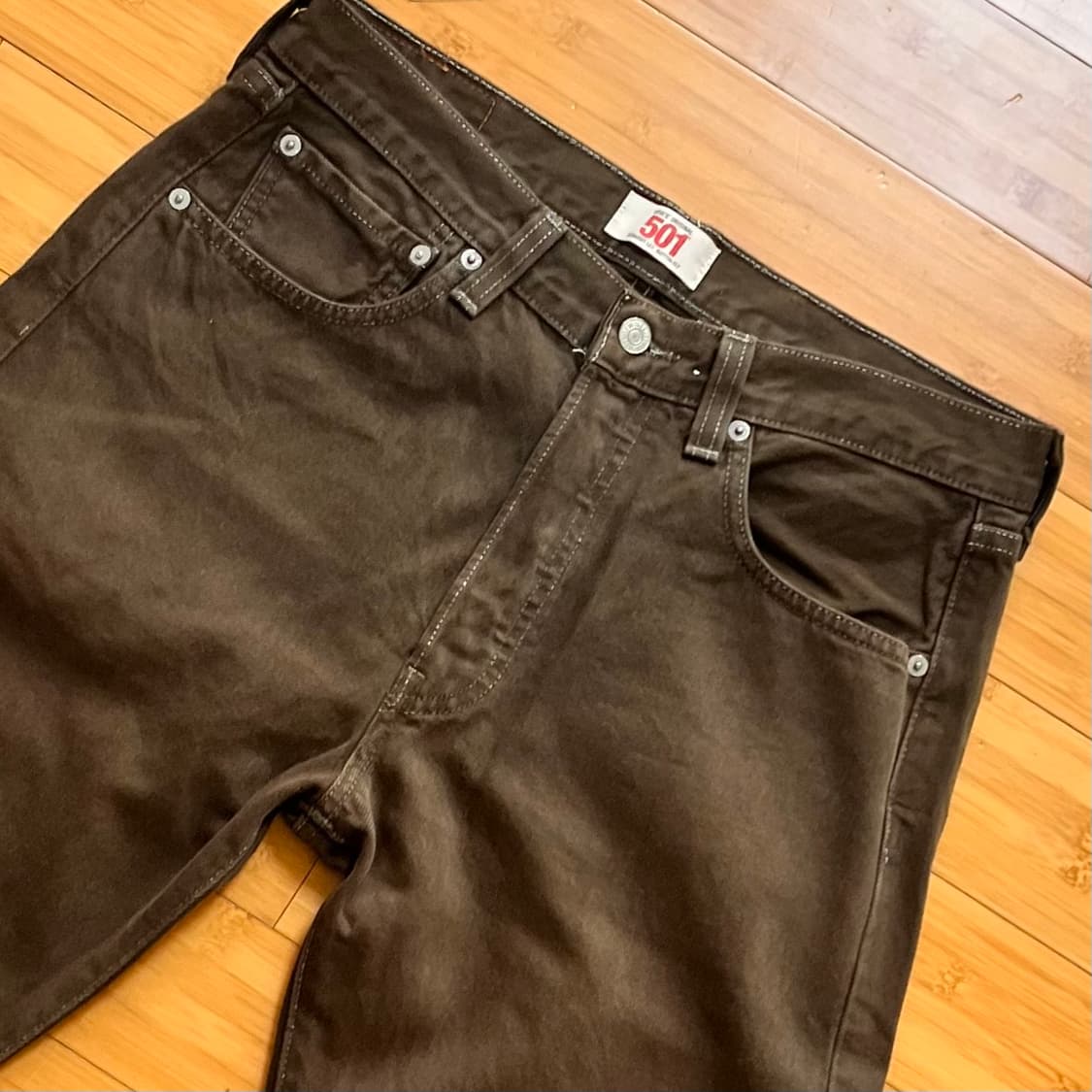 리바이스 501 브라운진 데님팬츠 W32 L32 상품이미지3