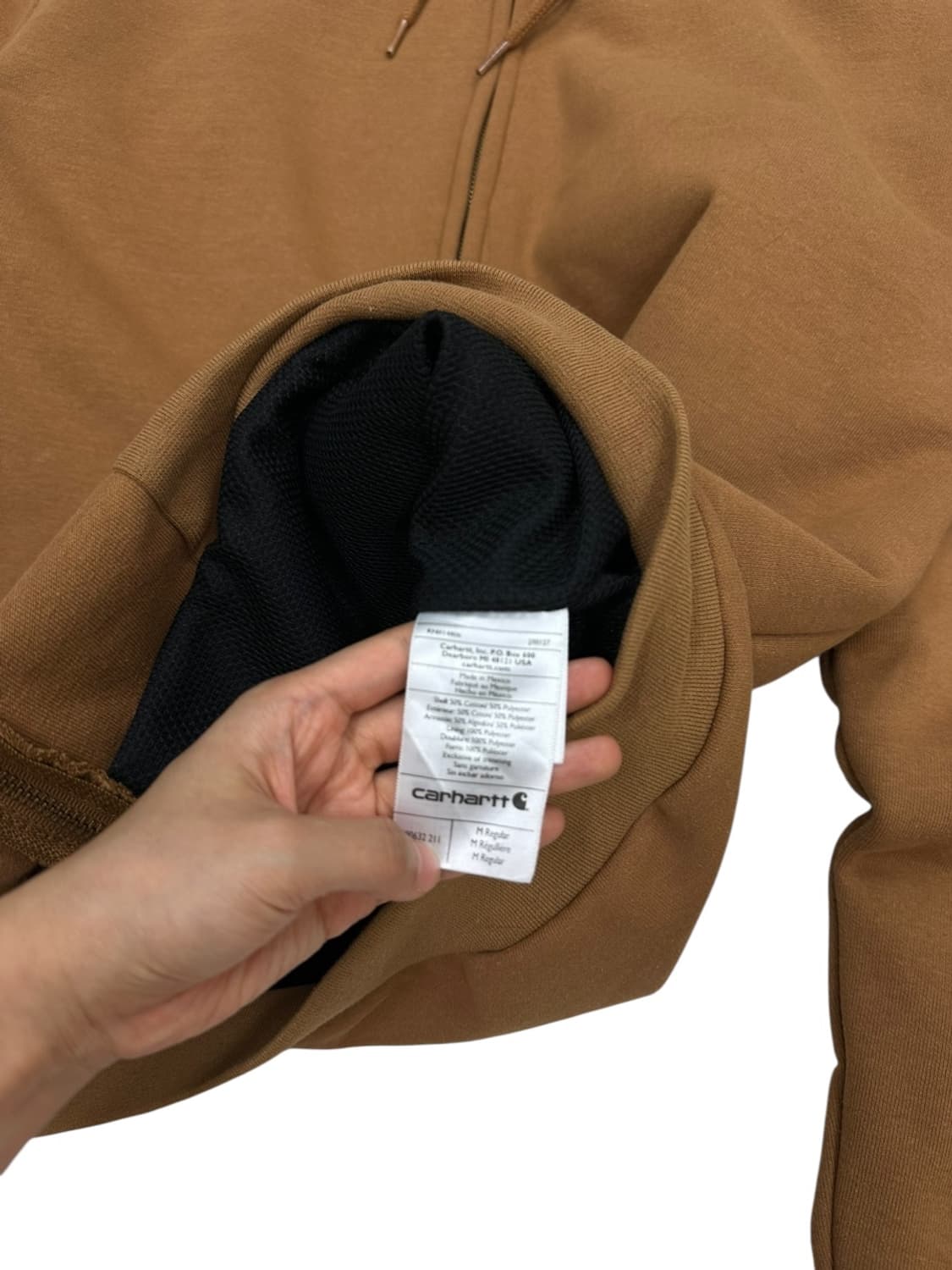 칼하트 써멀 후드집업 브라운 된장색 (M~XL) 상품이미지9