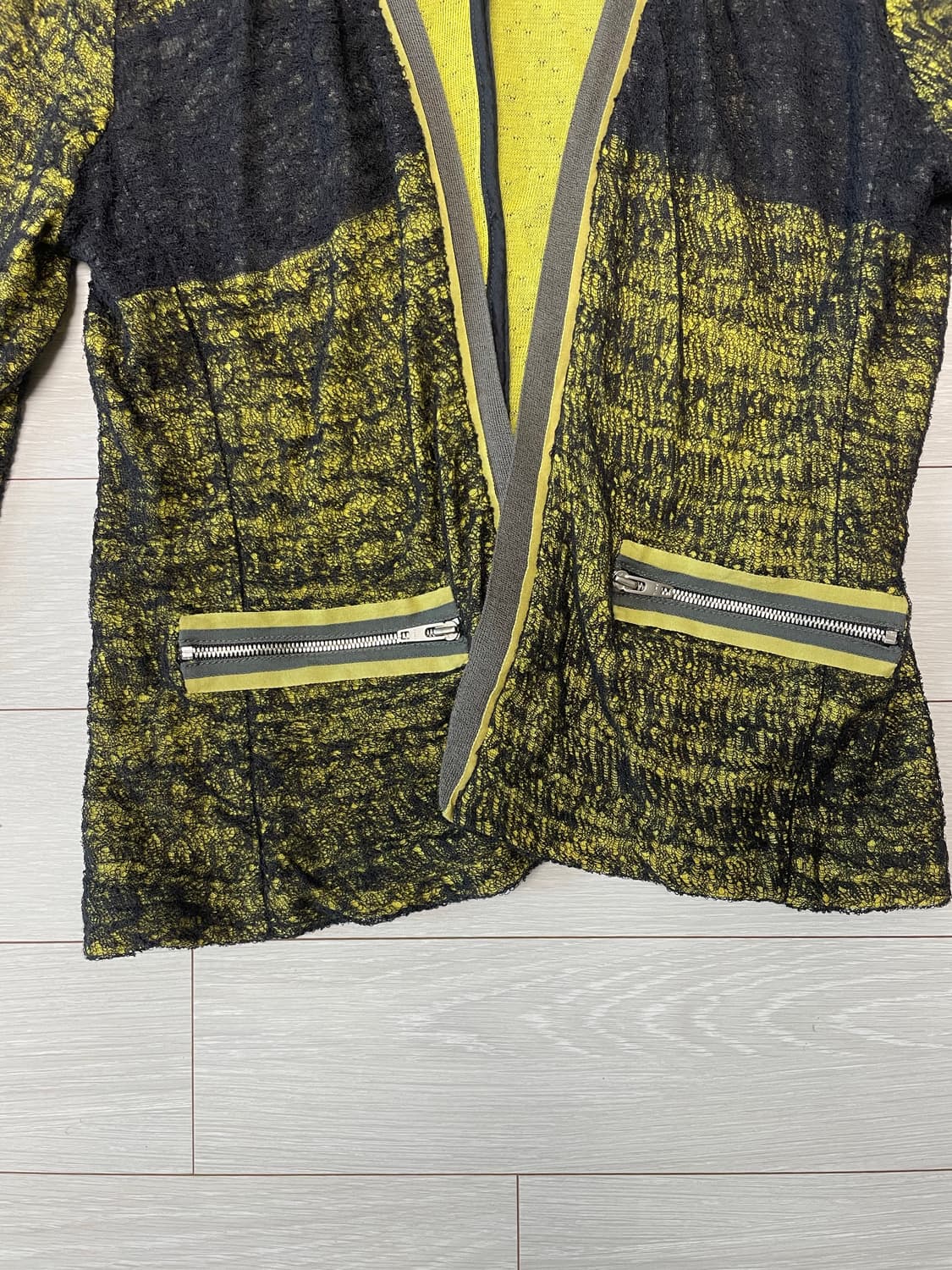 타임(TIME) 텍스처 배색 가디건 상품이미지3