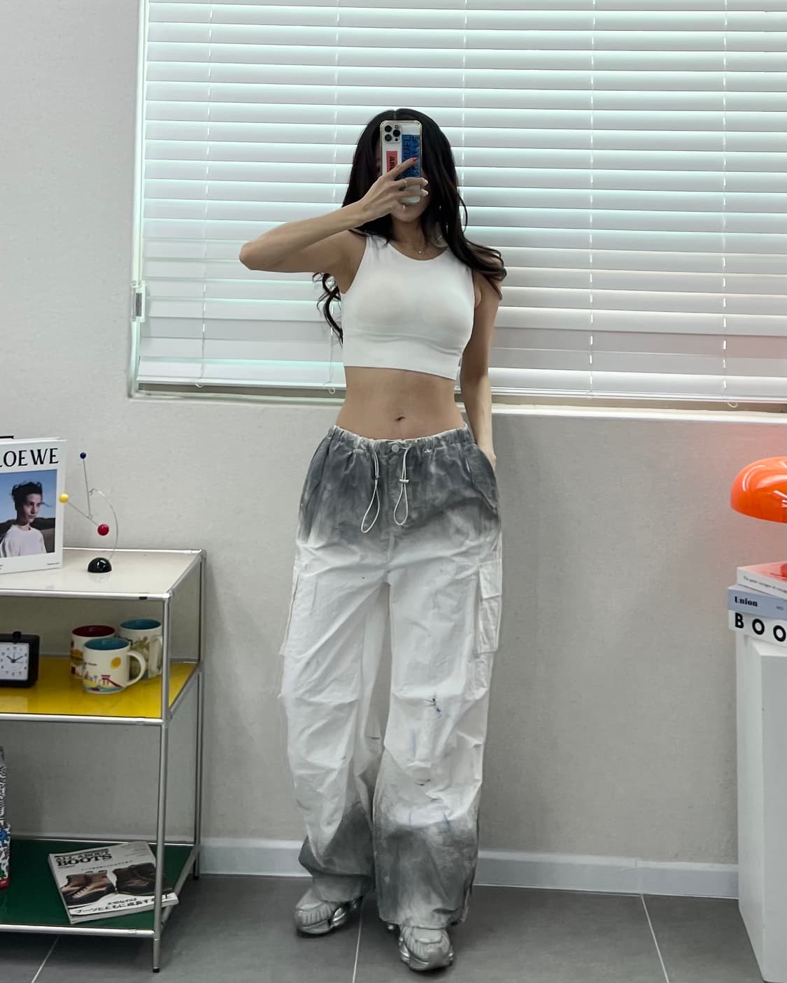(허단35)페인팅 스트링 팬츠-M2341 상품이미지2
