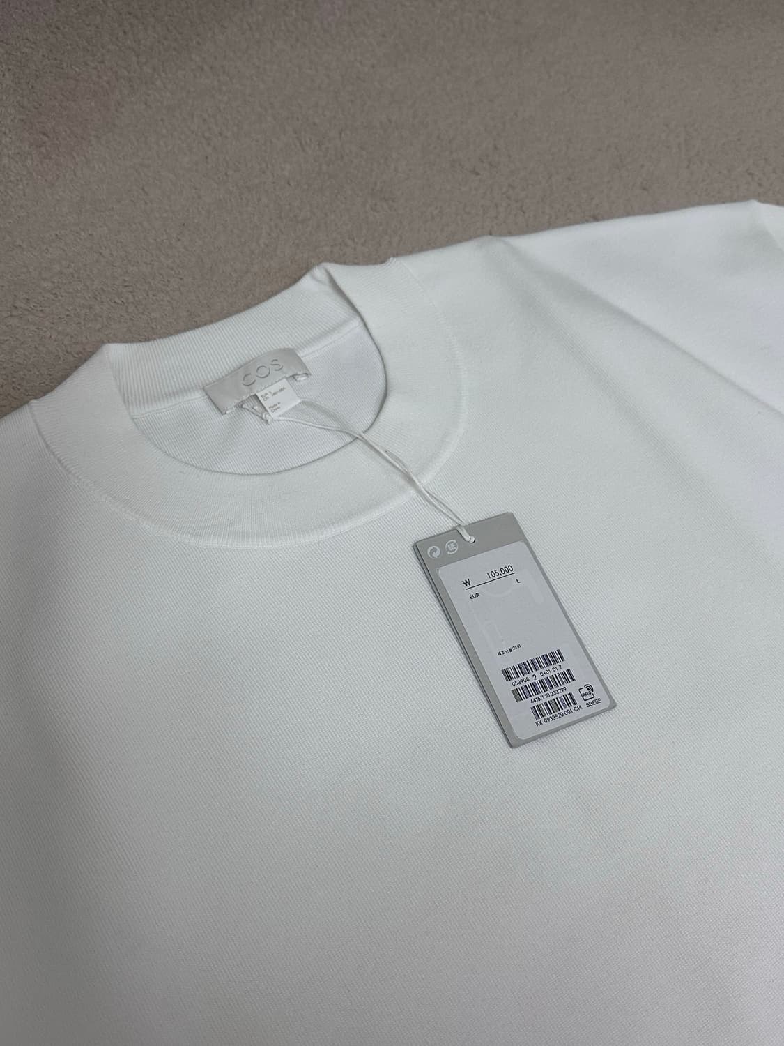 [새상품] COS 코스 반팔 니트 티셔츠 화이트 (L) 상품이미지2
