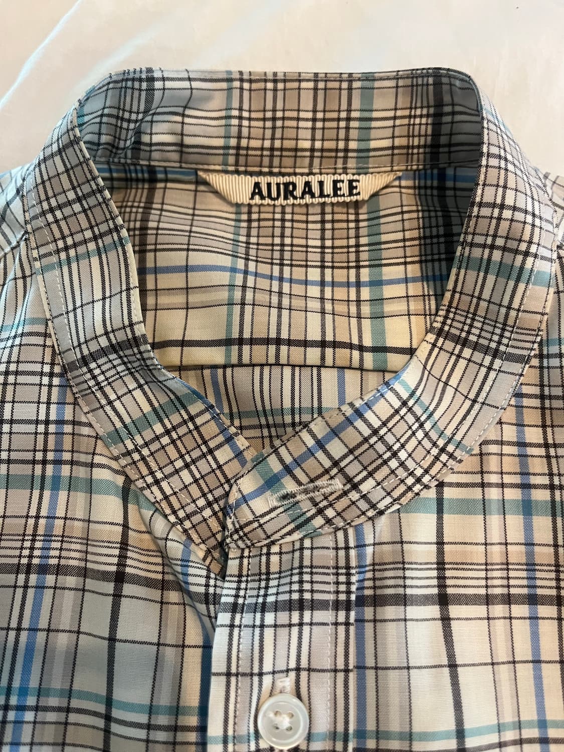 Auralee오라리 체크 민소매셔츠 상품이미지2