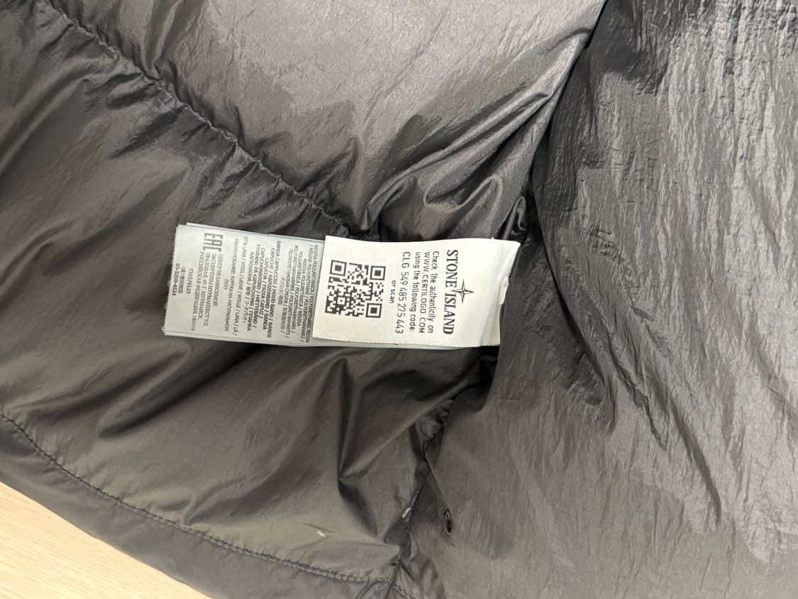 스톤 아일랜드 크링클랩스 후드 롱 다운자켓(블랙) L사이즈 상품이미지3