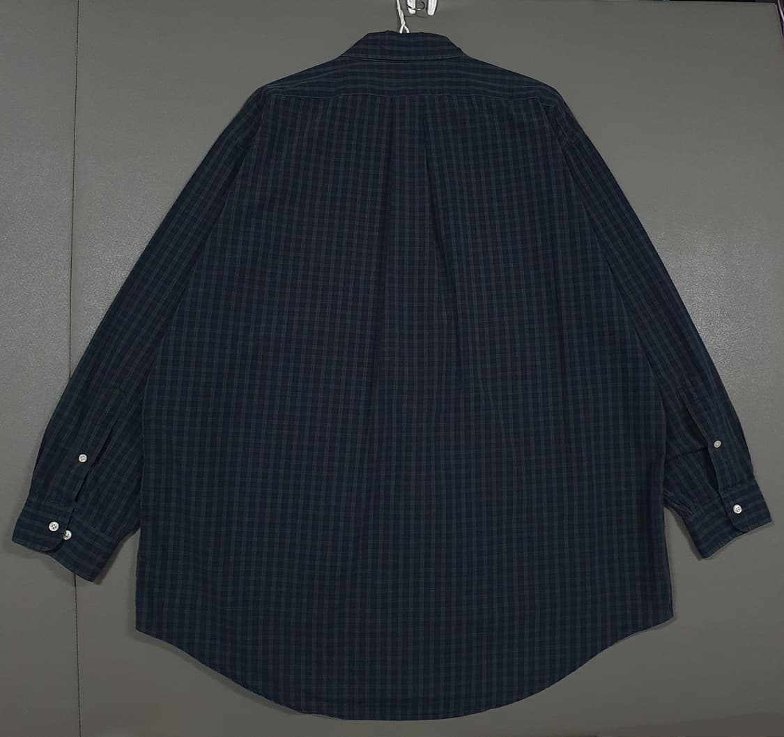 폴로 랄프로렌 90s 야머스 블랙와치 타탄체크 버튼다운 셔츠 남방 3XL 상품이미지8
