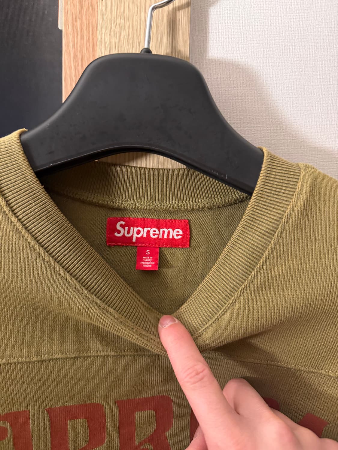 슈프림 어필리에이티드 풋볼 롱슬리브 올리브 상품이미지3