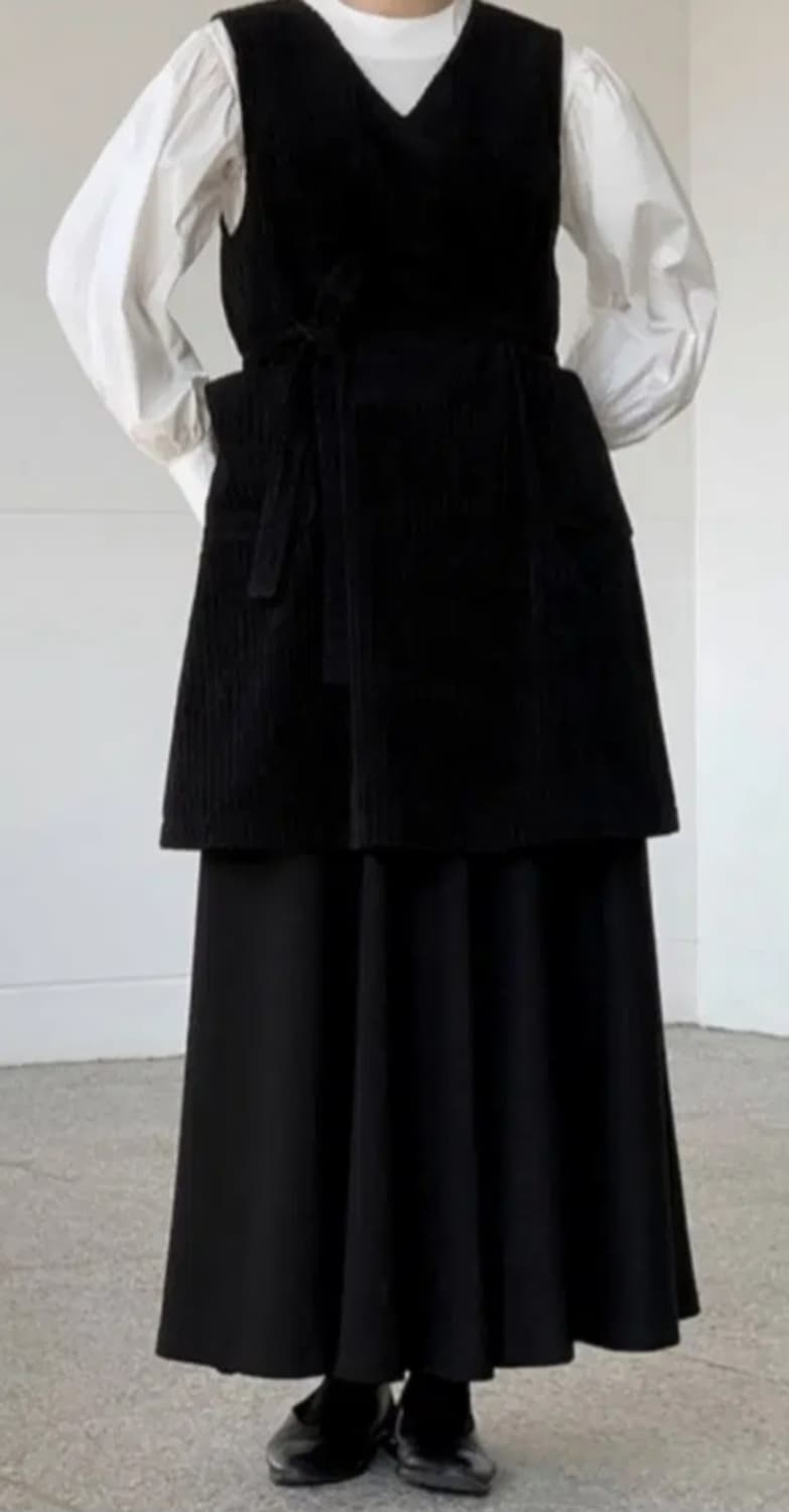 새상품) 유노이아 코듀로이 베스트 (허리끈 포함) 상품이미지3