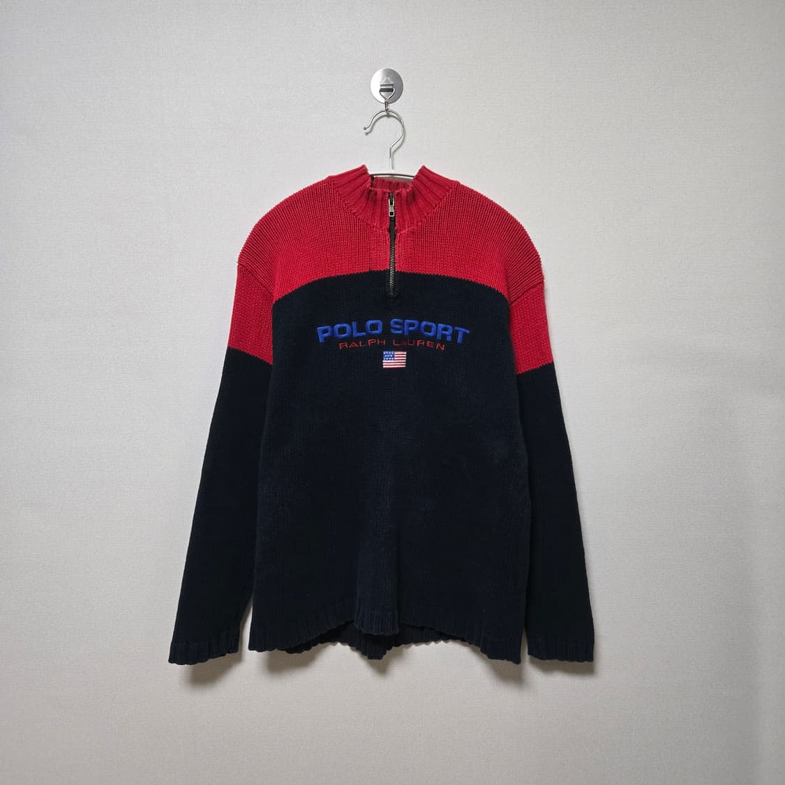 폴로랄프로렌 스포츠 90's 코튼 쿼터 집업 니트 / 여성 니트 상품이미지3