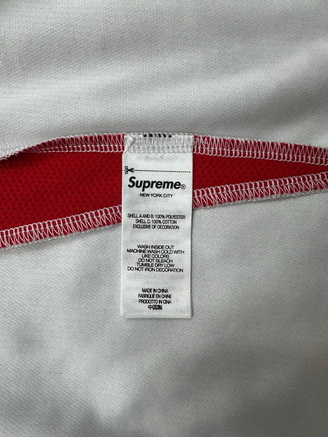 [M] 정품 슈프림 23FW 후드 사커 저지 화이트 상품이미지5