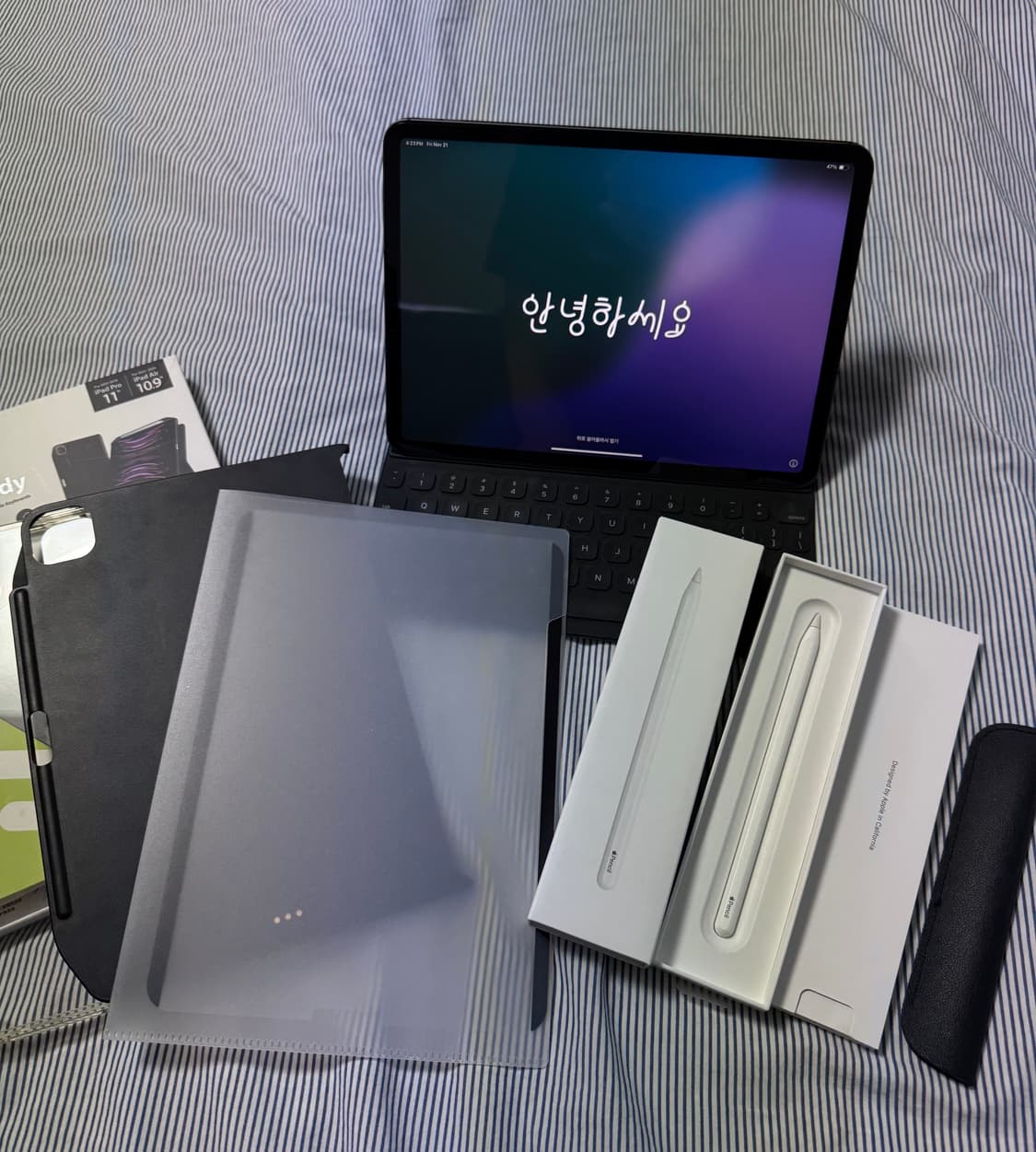 아이패드 프로 11 3세대 셀룰러 256 스그 + 애플펜슬 2세대 풀박스 상품이미지1