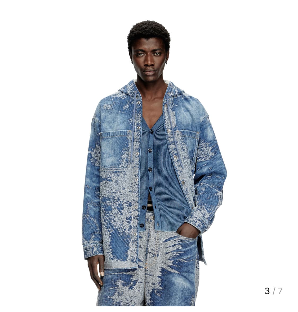 Diesel D D-Dewnys-Hood-S 데님 셔츠 재킷 상품이미지2