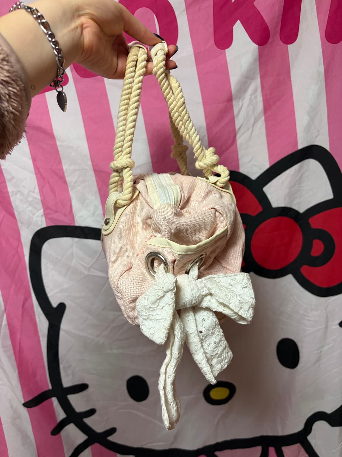 페일핑크 레이스 백 상품이미지2