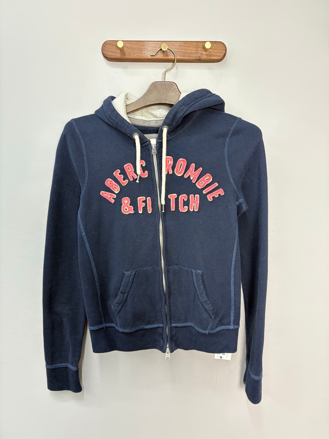 아베크롬비 핑크패치로고 네이비 후드집업 A3270 상품이미지2