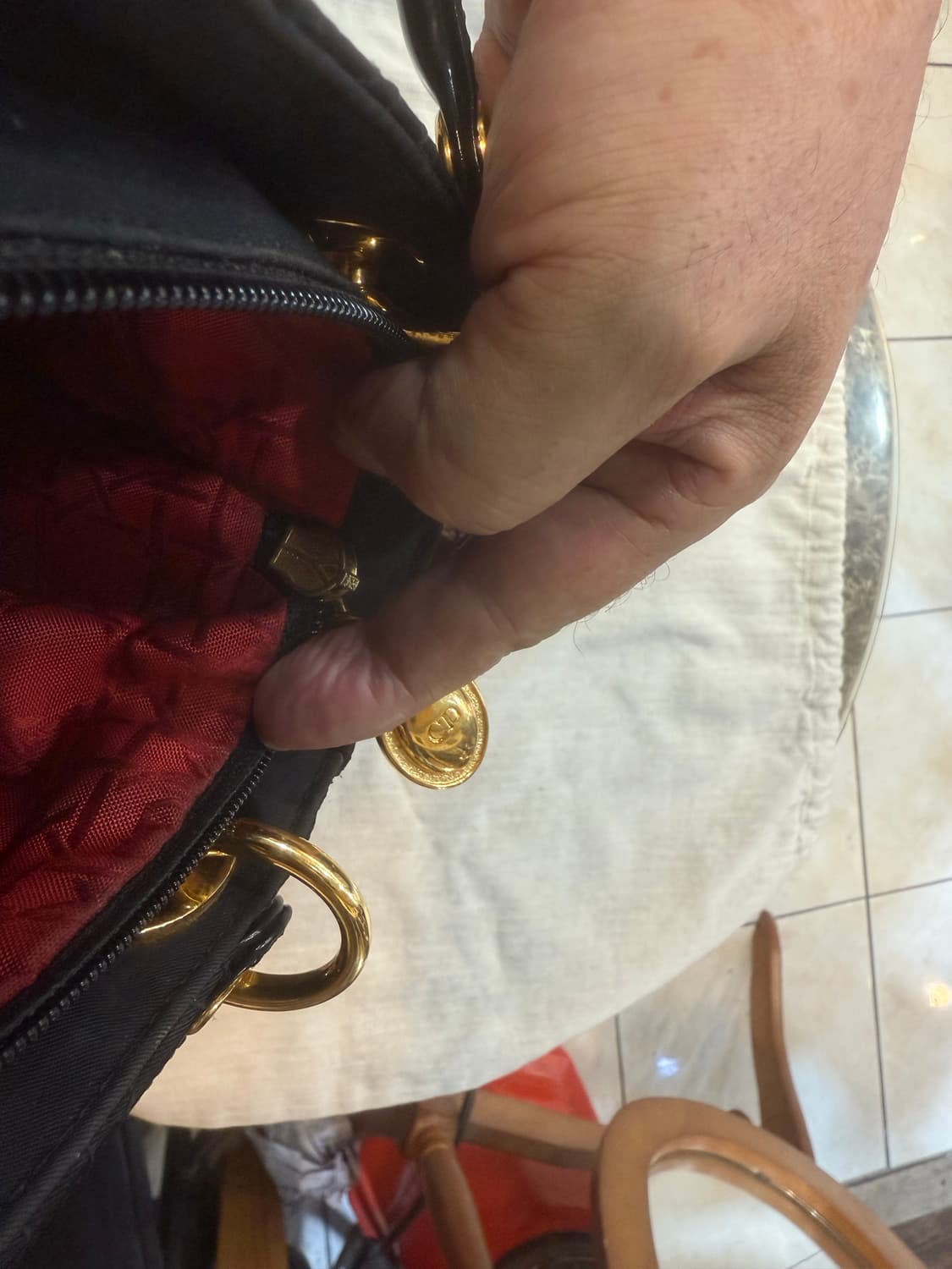 정품 디올 레이디 패브릭 토트백 팝니다 상품이미지9