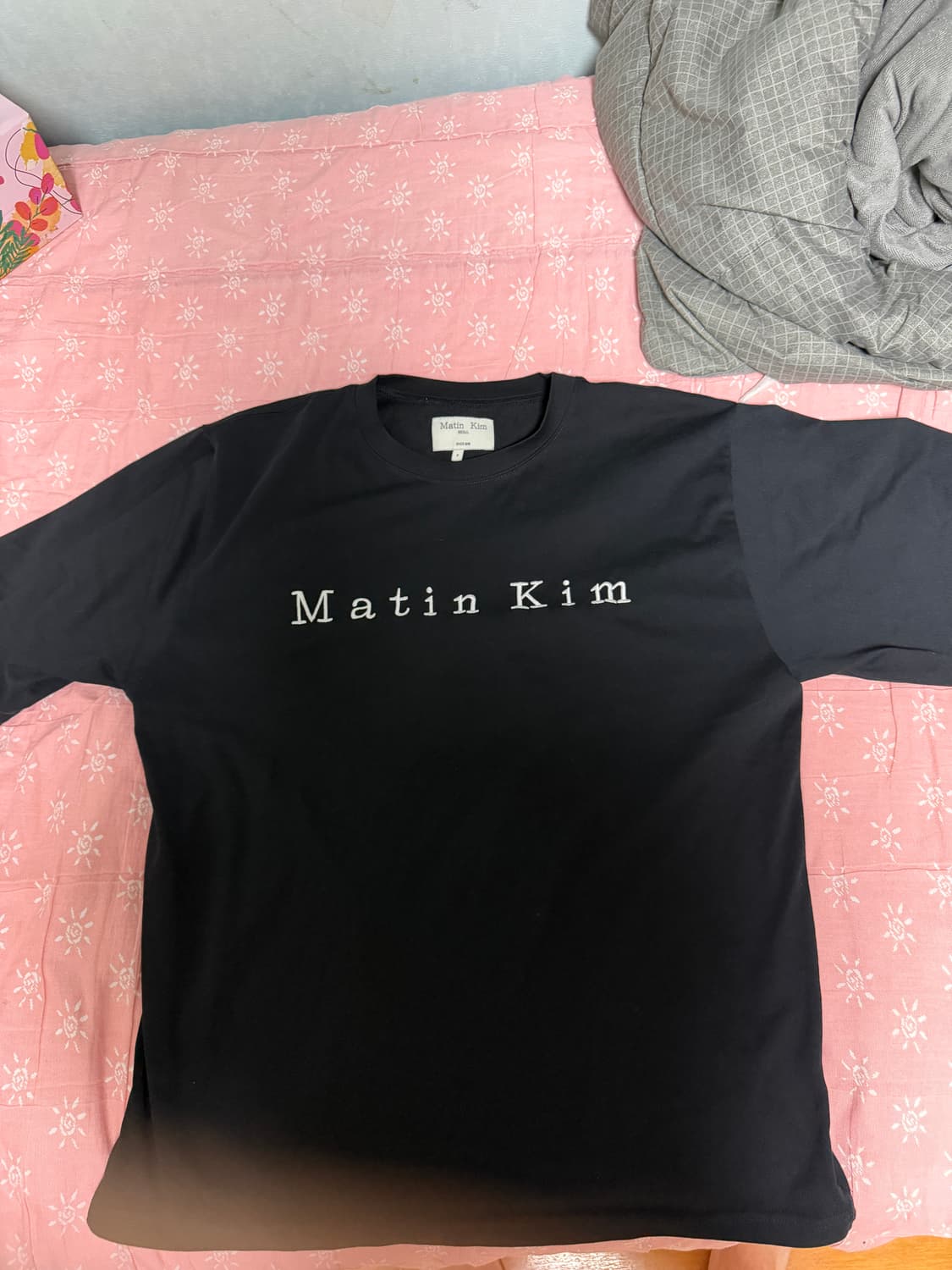 마뗑킴 반팔티 블랙 프리사이즈 실착1회 새상품급 판매 상품이미지2