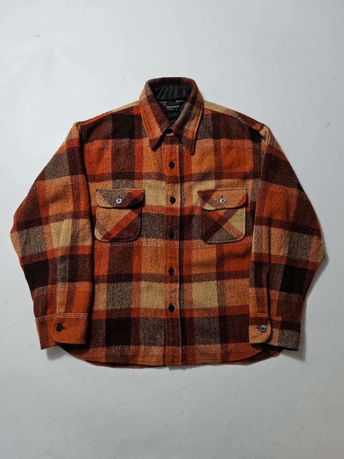 1960's JC PENNY 타운크래프트 울셔츠 CPO셔츠 XL  상품이미지2