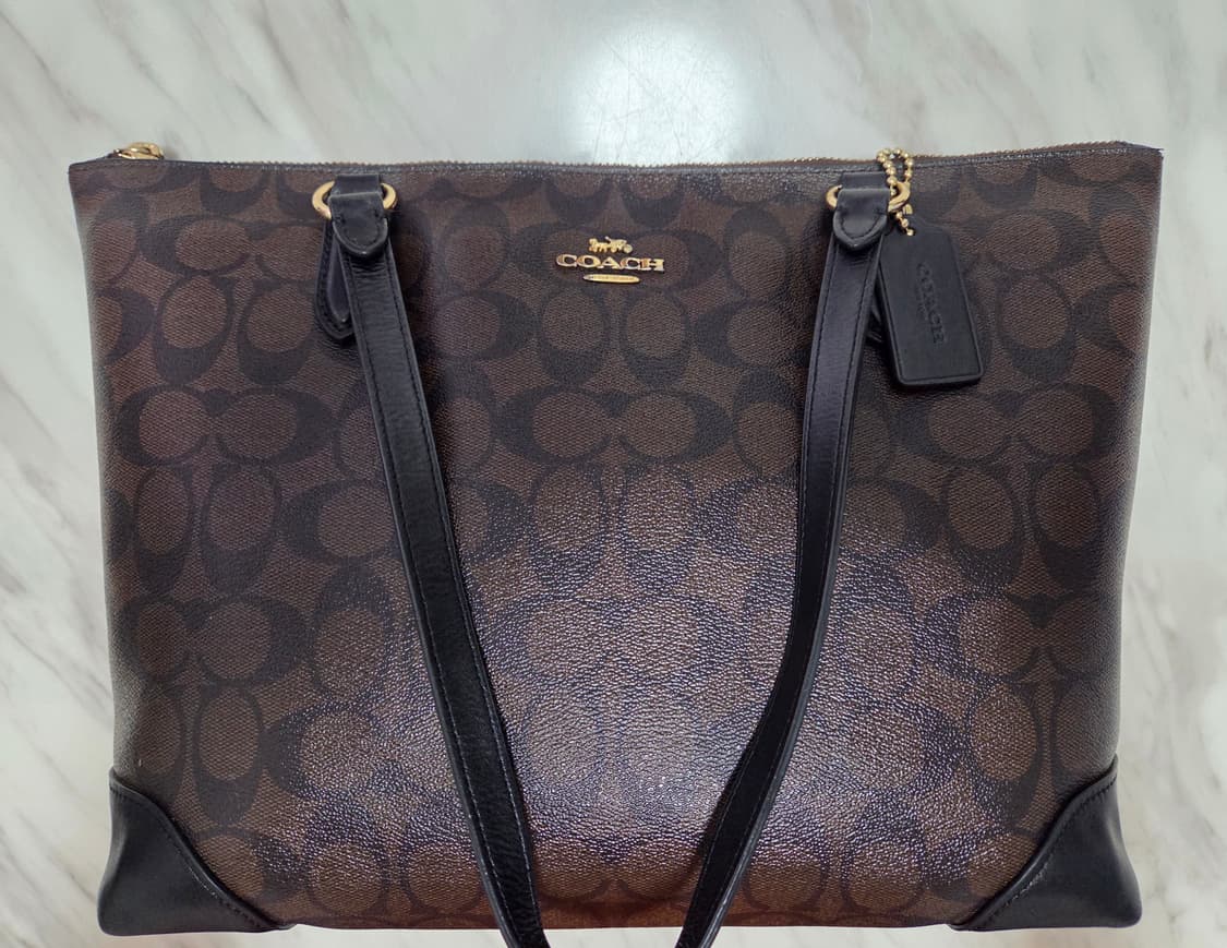 코치 시그니쳐 짚 탑 토트백 상품이미지4