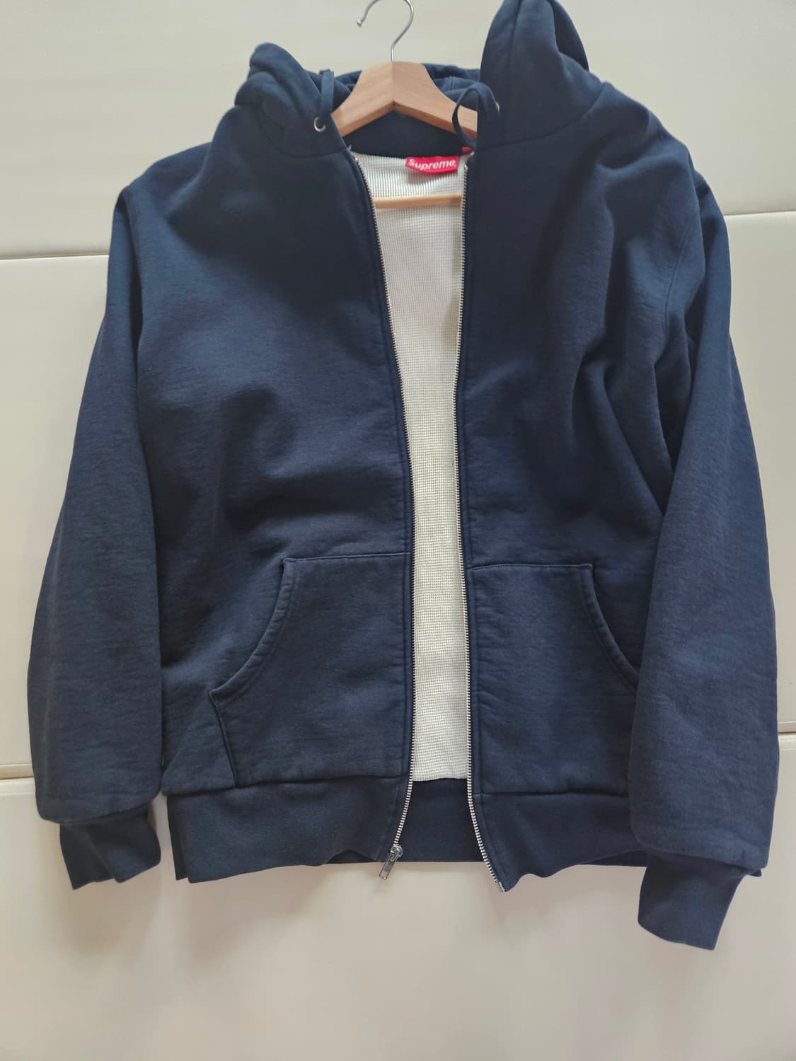 슈프림 14fw 3M 리플렉티브 후드집업 네이비 L 상품이미지1