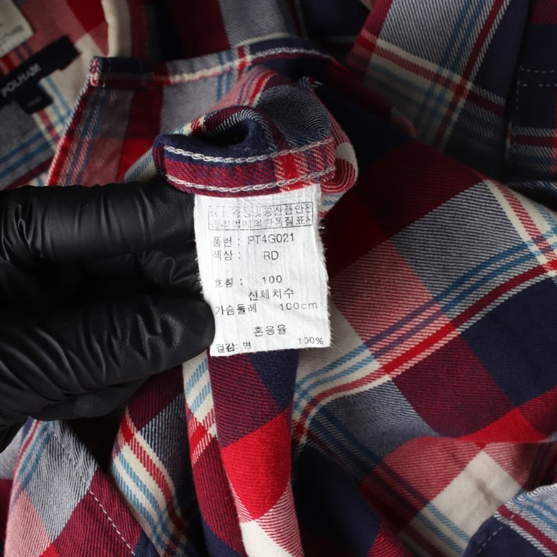 폴햄 플래넬 체크 셔츠 레드 L 상품이미지6