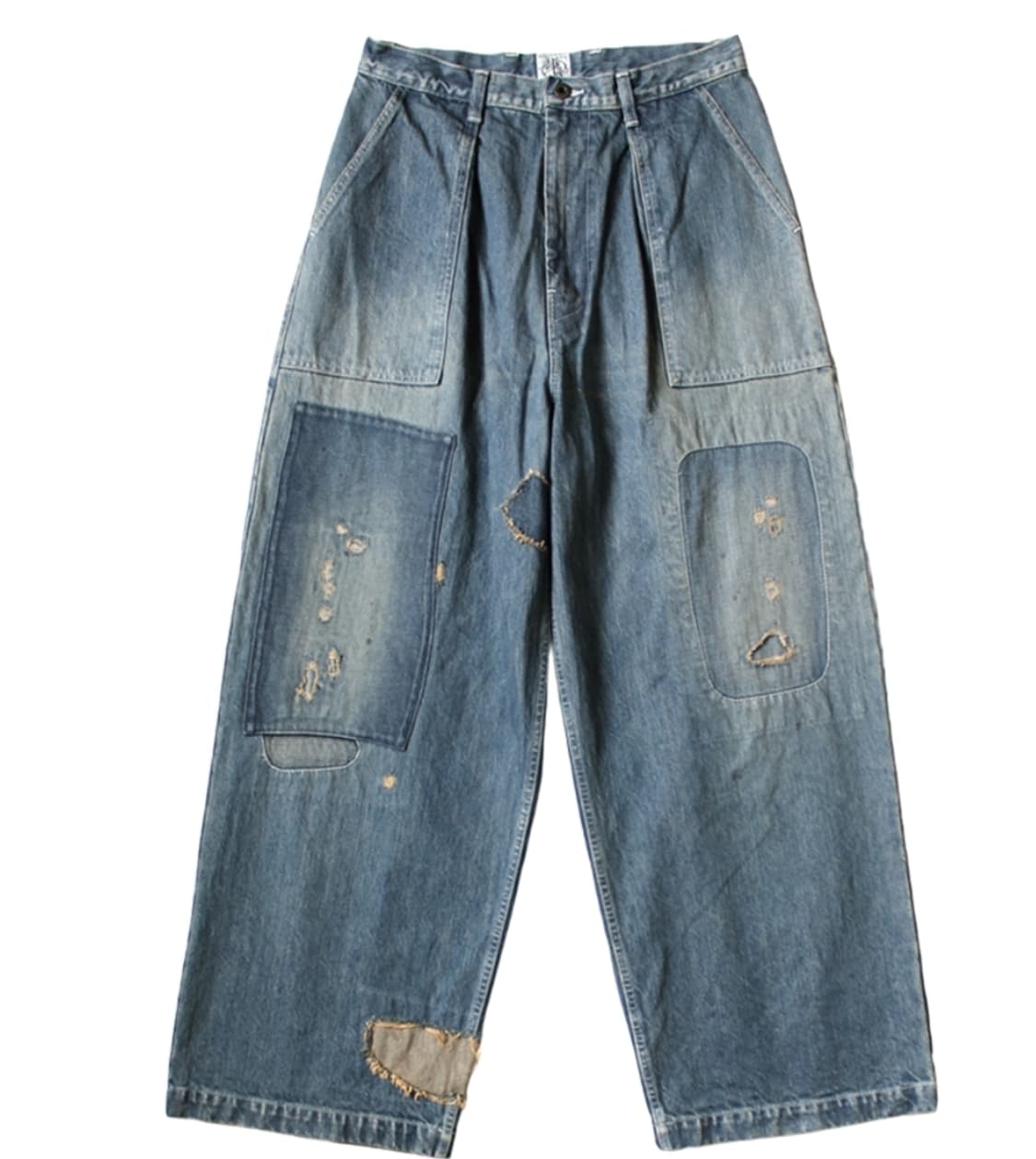 캐피탈 14온즈 데님 퍼티그 배기 팬츠 러쉬필드 리메이크 프로세싱 상품이미지1