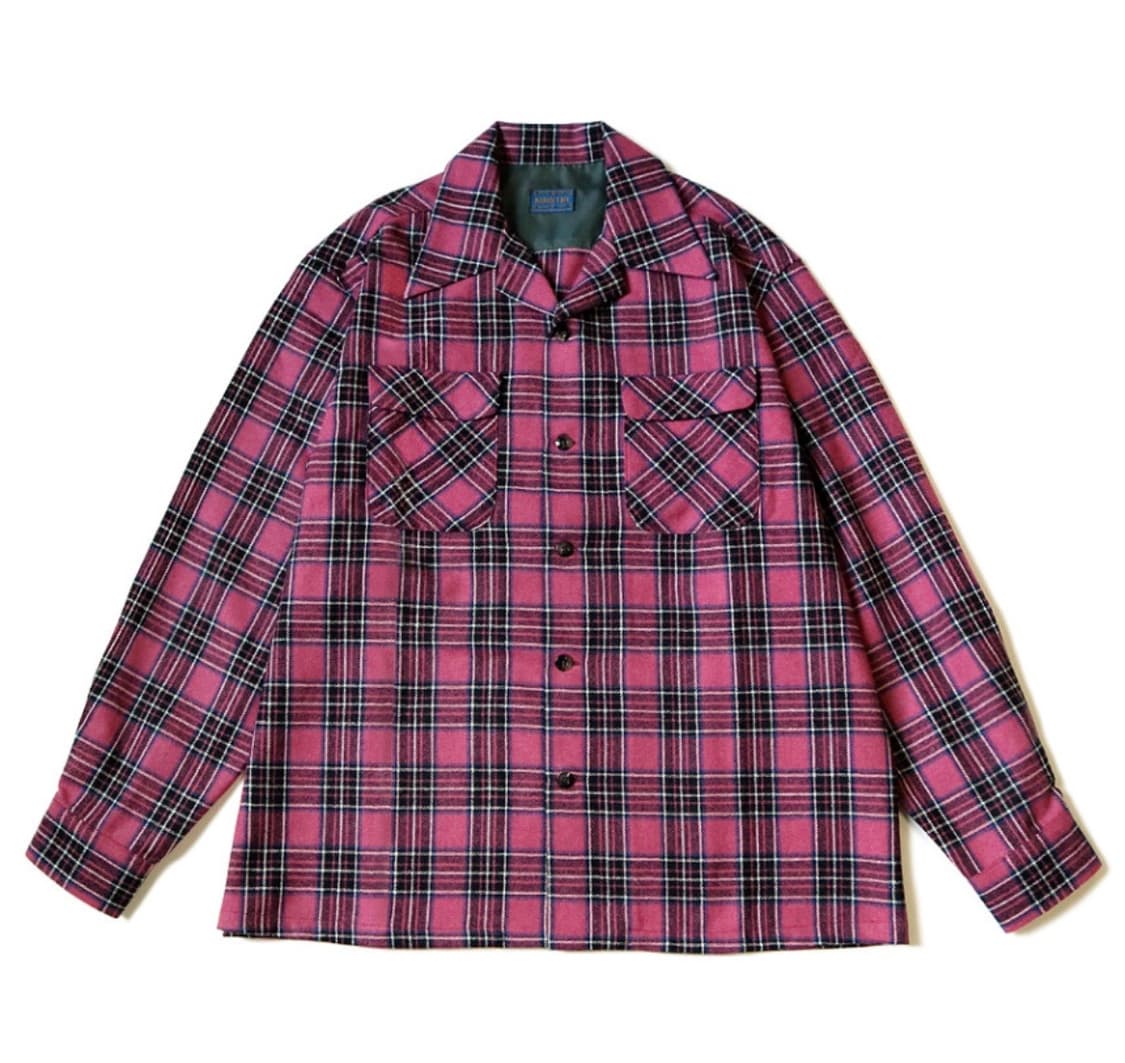 [4] 캐피탈 Kapital 울 체크보드 셔츠 핑크 상품이미지5