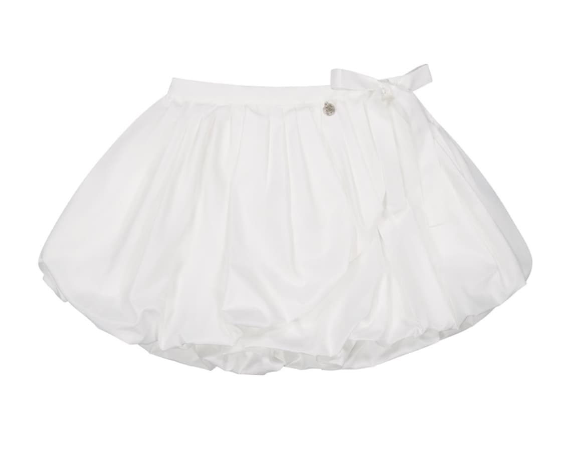 돈애스크마이플랜 벌룬 미니 랩 스커트_화이트 상품이미지1