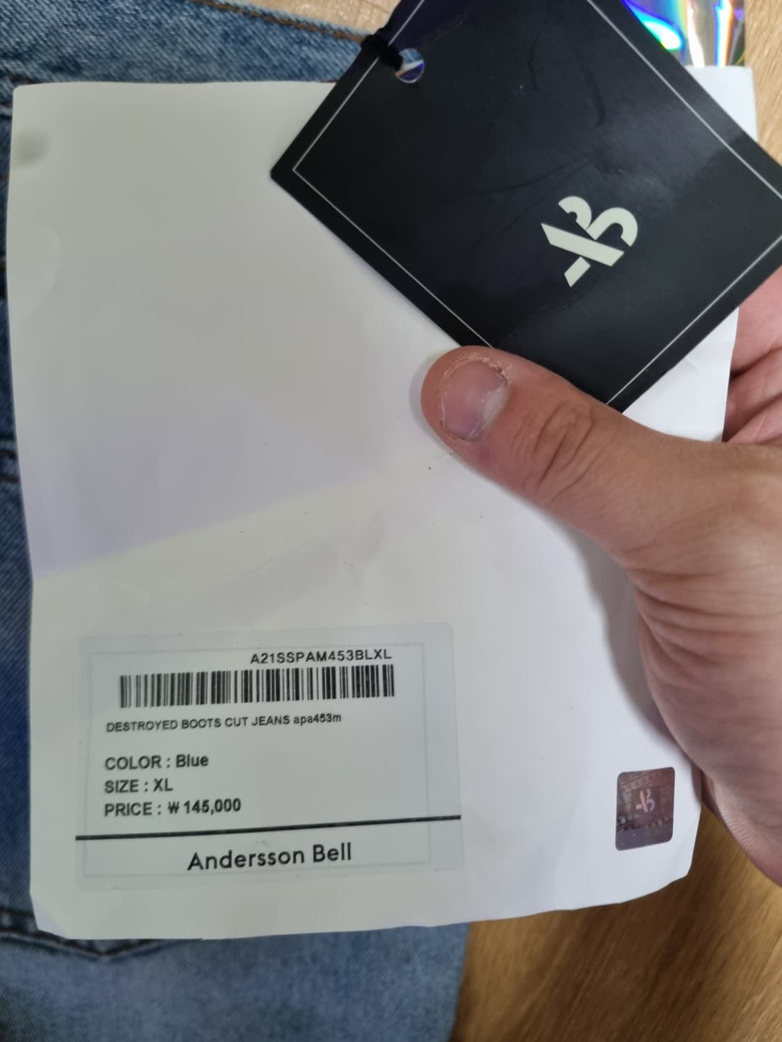 엔더슨벨 디스트로이드 부츠컷 진 *새상품 상품이미지3