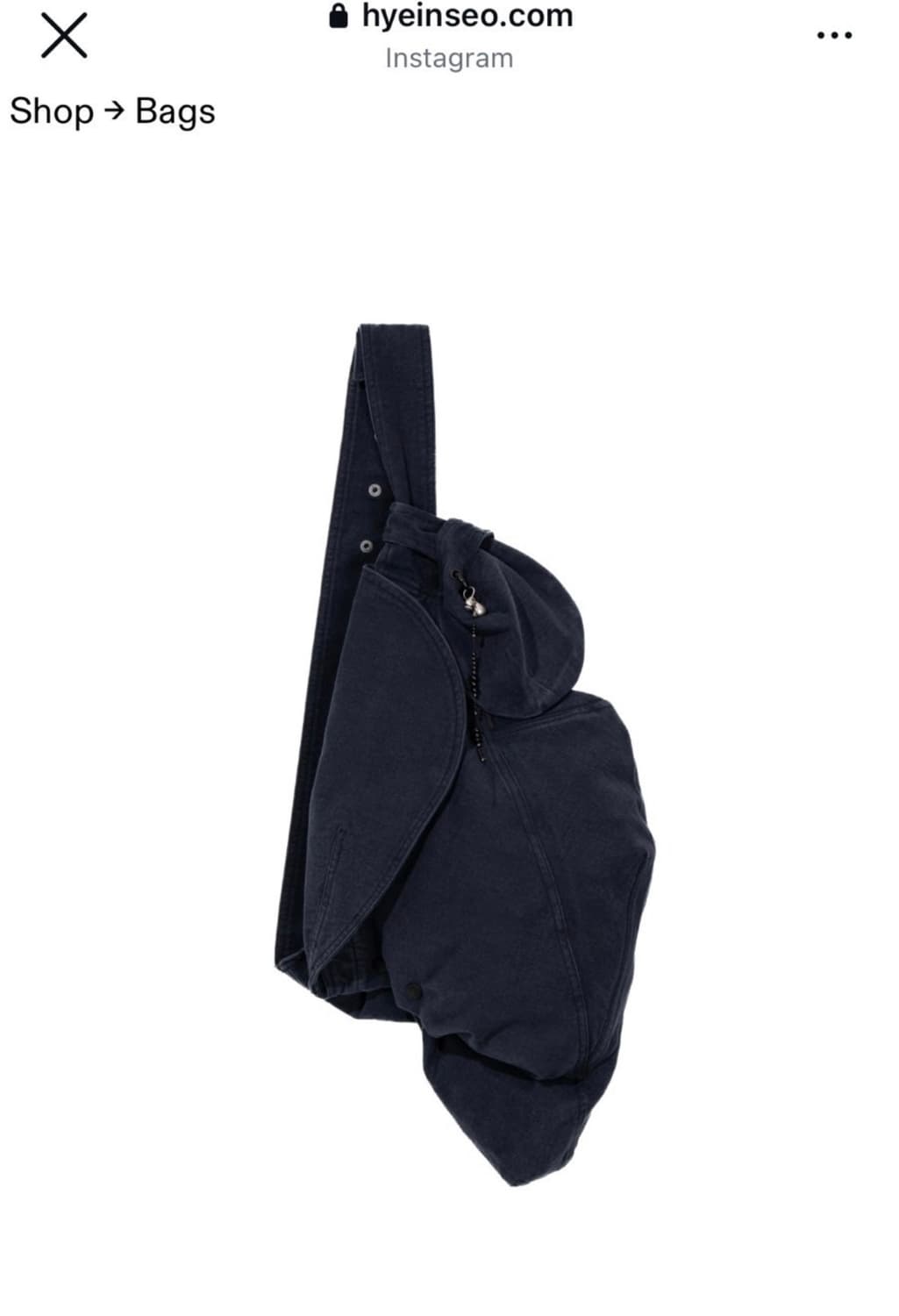 혜인서 folded crossbody bag 폴디드크로스백 상품이미지1