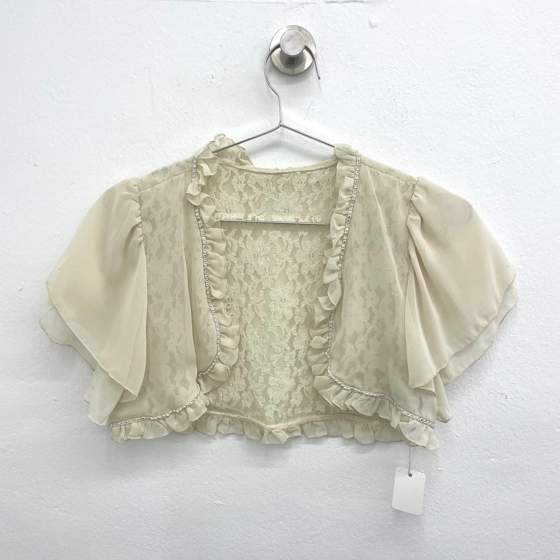 Cream lace frill bolero 상품이미지1