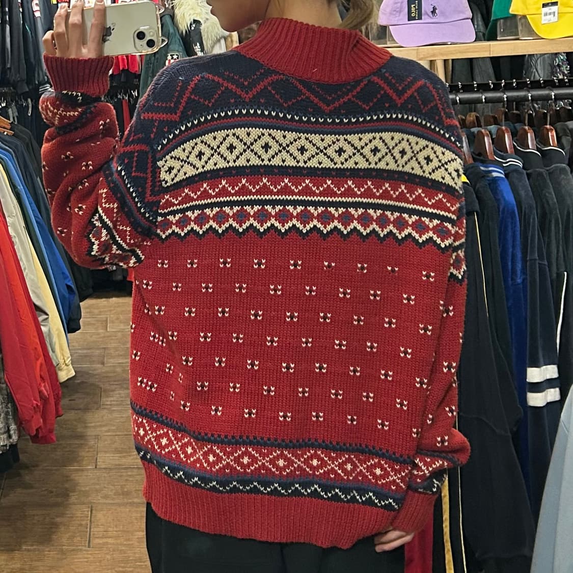 [HI] 폴로 코위찬 가디건 레드  상품이미지5