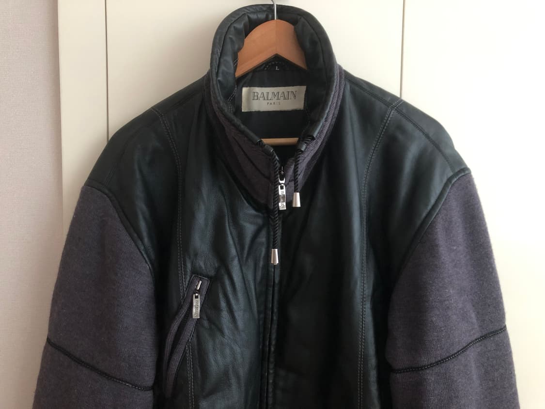 발망 라이센스 가죽X니트 자켓 상품이미지2