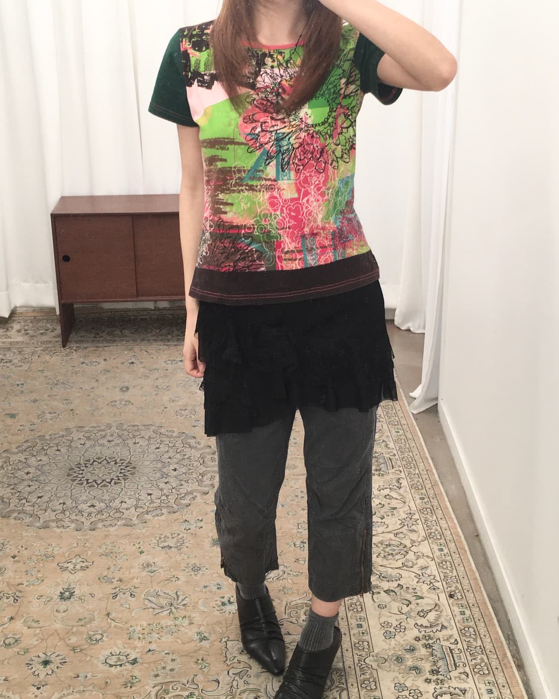 디자인 반팔 탑 상품이미지3