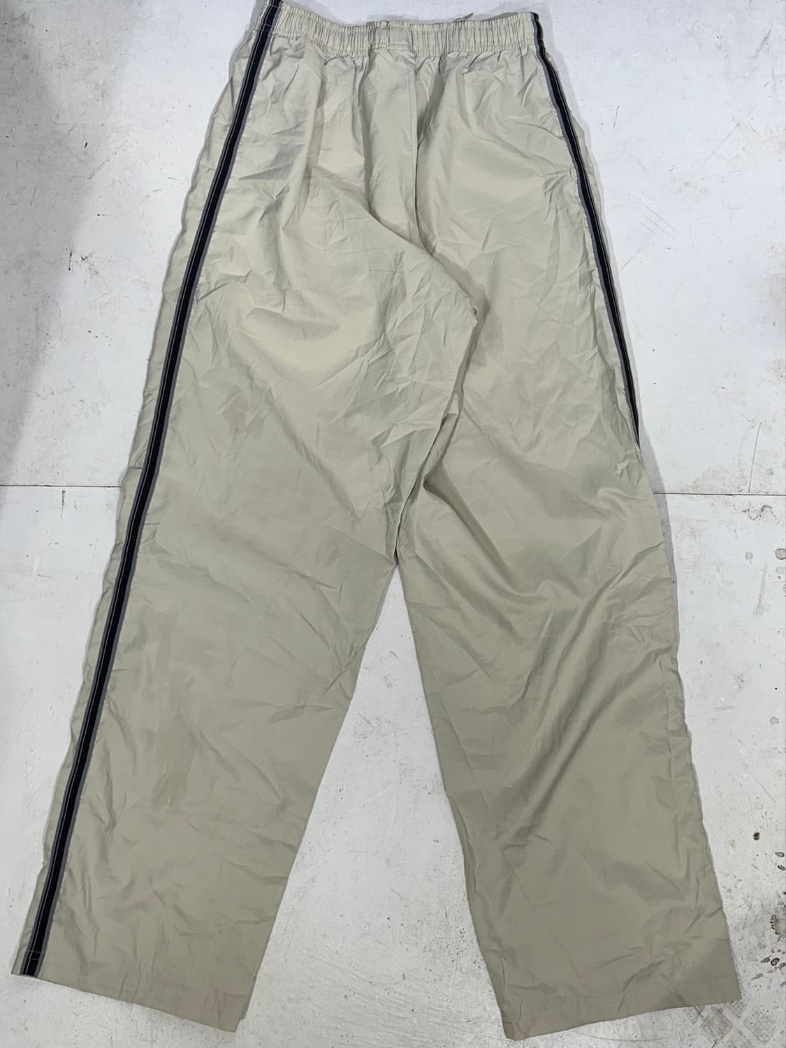 00s 나이키 베이지 대장급 와이드 사이드 라인 트랙 추리닝 바지 L 상품이미지5