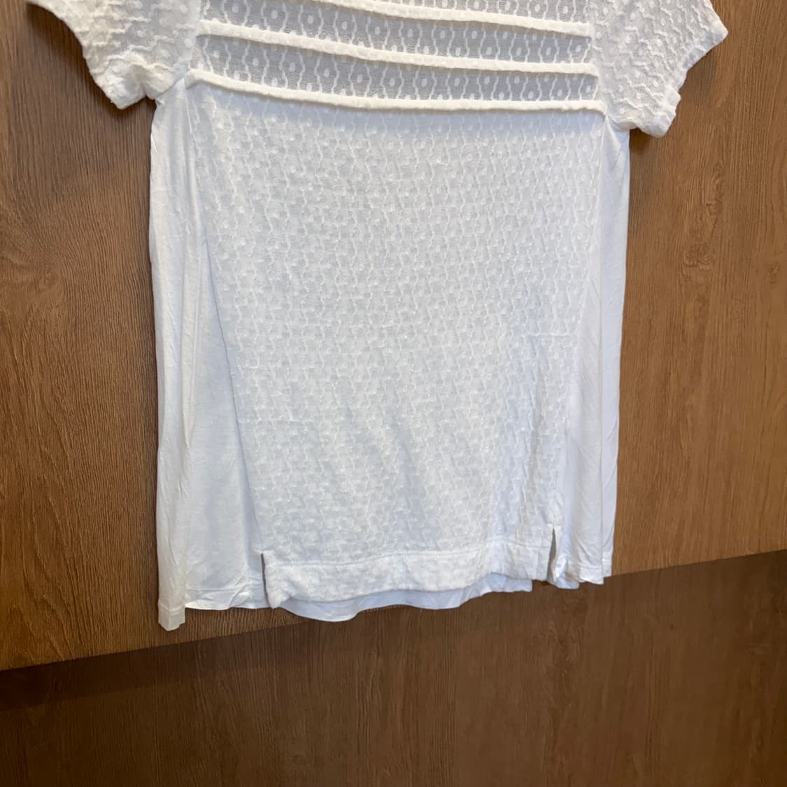 마크 바이 마크 제이콥스 반팔 티셔츠 시스루 레이스 패널 디테일 화이트 상품이미지4