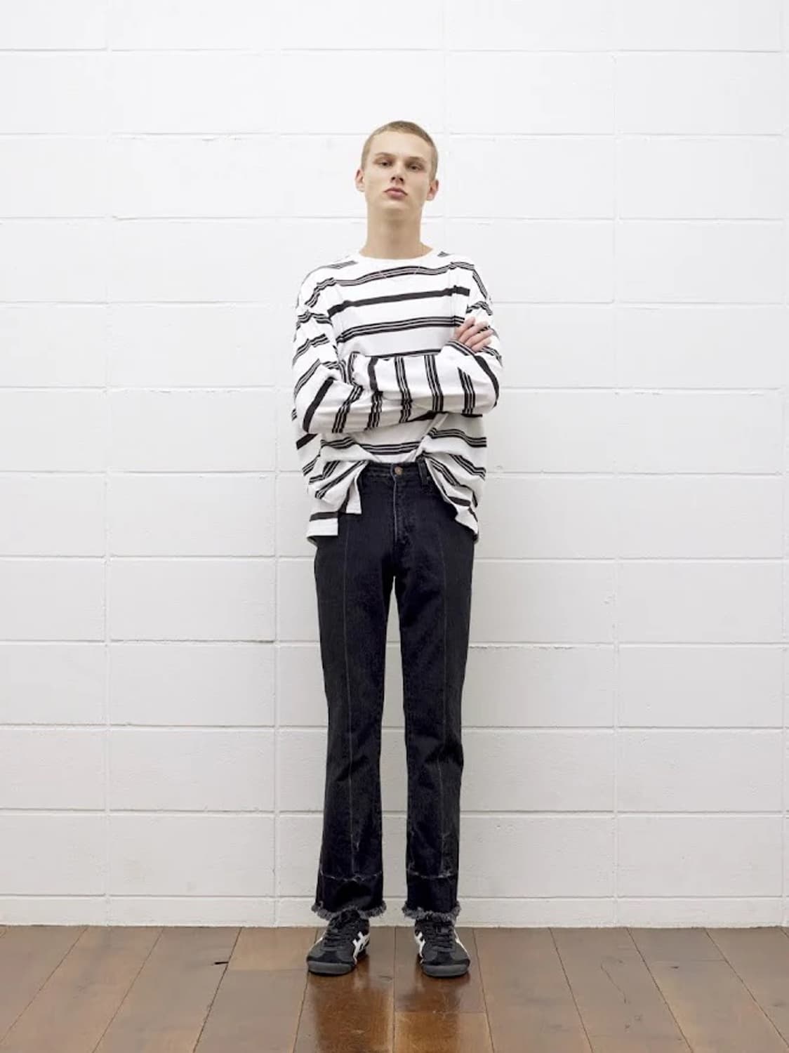 언유즈드 롱슬리브 보더 티 4사이즈 상품이미지1