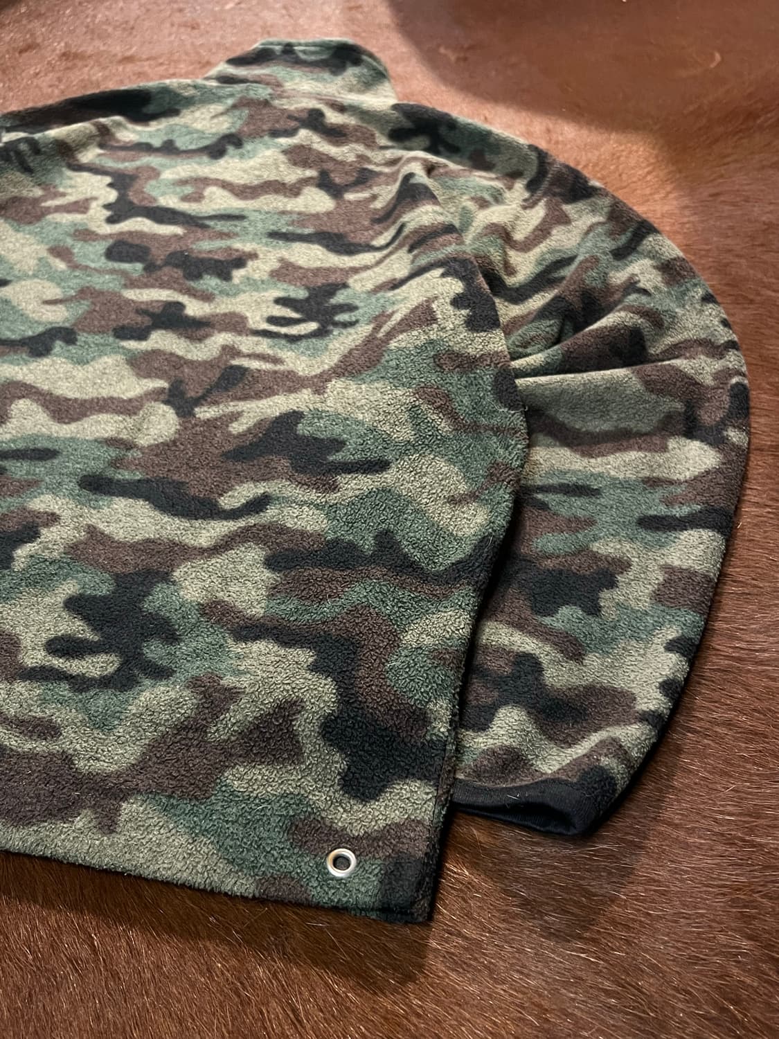 빈티지 카모 플리스 집업 상품이미지7