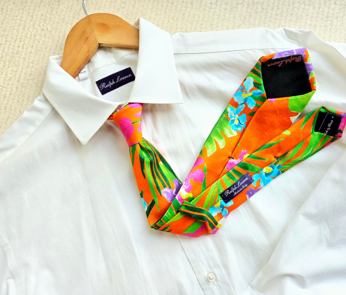 랄프로렌 퍼플라벨 트로피칼 넥타이 상품이미지1